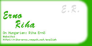 erno riha business card
